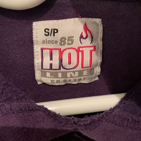 Fantastic Vintage Royal Purple Gold Wilfred Laurier University Hoodie Hot Line S - Picture 3 of 5